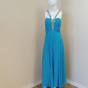 Elegant Blue Evening Dress